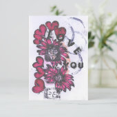 Liebe Dankeskarte (Stehend Vorderseite)