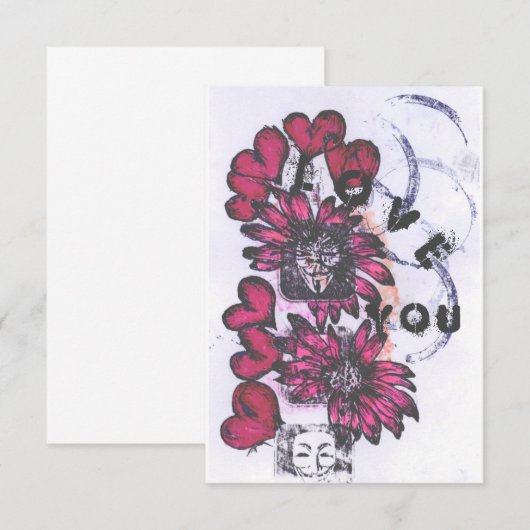 Liebe Dankeskarte (Vorne/Hinten)