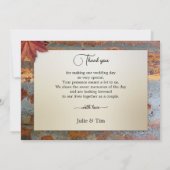 Liebe-Dankkarte für industrielle Hochzeit im Herbs Dankeskarte (Rückseite)