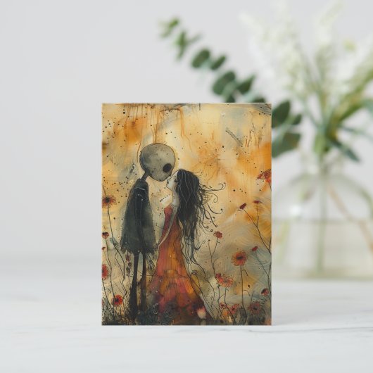 Liebe Dark Art Postkarte (Stehend Vorderseite)
