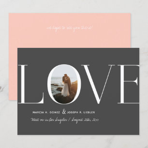 Liebe Dark Gray Foto Save The Date