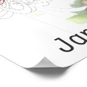 Liebe Das Bestste Geschenkplakat individualisieren Poster (Ecke)