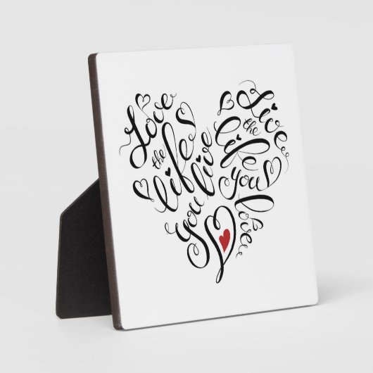 Liebe Das Leben, das du lebst Fotoplatte (Vorderseite)