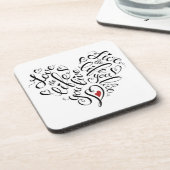 Liebe Das Leben, das du lebst Getränkeuntersetzer (Linke Seite)