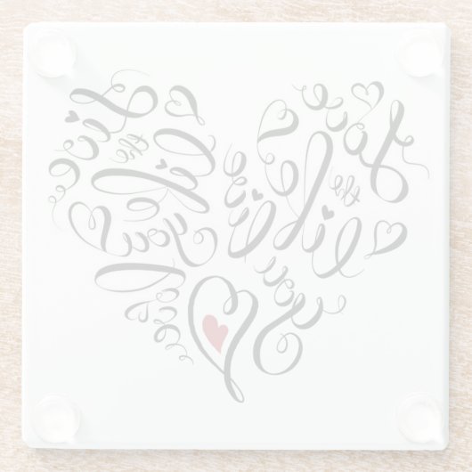 Liebe Das Leben, das du lebst Glasuntersetzer (Rückseite)