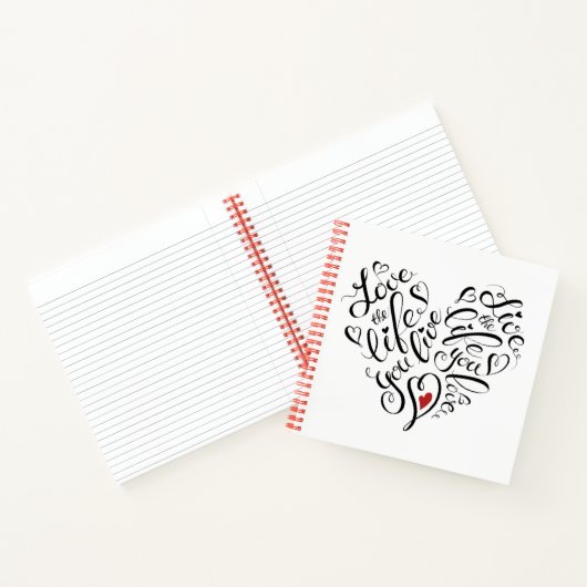 Liebe Das Leben, das du lebst Notizblock (Innenseite)