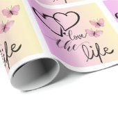 liebe das Leben Geschenkpapier (Rolleneckpunkt)