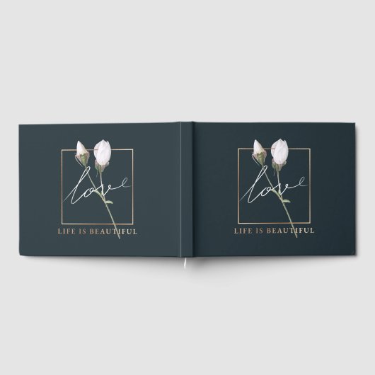 Liebe Das Leben ist wunderschöne Rose Gästebuch (Voll)