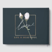 Liebe Das Leben ist wunderschöne Rose Gästebuch (Rückseite)