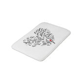 Liebe das Leben leben Sie Badematte (Schrägansicht)