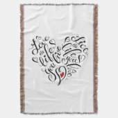 Liebe das Leben leben Sie Decke (Vorderseite Vertikal)