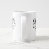 Liebe das Leben leben Sie Jumbo-Tasse (Rückseite)