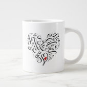 Liebe das Leben leben Sie Jumbo-Tasse (Rechts)