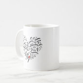 Liebe das Leben leben Sie Kaffeetasse (Vorderseite Links)
