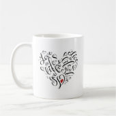 Liebe das Leben leben Sie Kaffeetasse (Links)