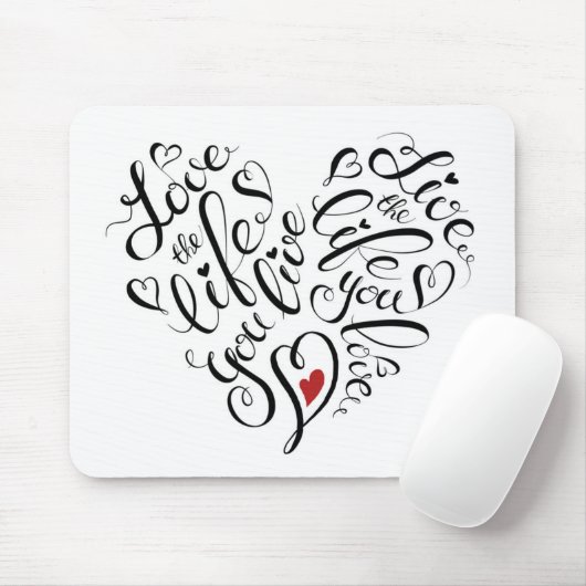 Liebe das Leben leben Sie Mousepad (Mit Mouse)