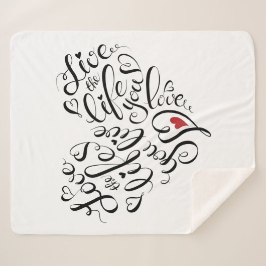 Liebe das Leben leben Sie Sherpadecke (Vorderseite (Horizontal))
