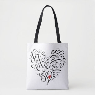 Liebe das Leben leben Sie Tasche