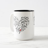 Liebe das Leben leben Sie Zweifarbige Tasse (Vorderseite Links)