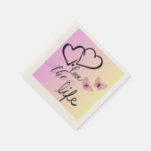 liebe das Leben Serviette (Ecke)