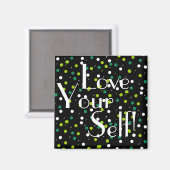 Liebe Das Magnet der schwarzen grünen Kreise (Vorderseite/Rückseite)