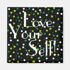 Liebe Das Magnet der schwarzen grünen Kreise