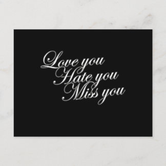 Liebe, dass du dich hasst Miss dich traurige lusti Karte