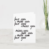 Liebe, dass du dich vermisst | Lässiges Skriptdenk Karte (Vorderseite)
