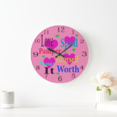Liebe, dass du es wert bist, große wanduhr (Zuhause)