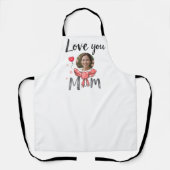 Liebe, dass du Mama mit personalisiertem Pic Schürze (Vorderseite)
