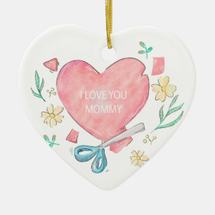 Liebe, dass du Mami bist Keramik Ornament