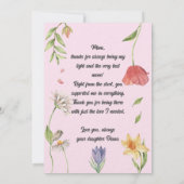 Liebe, dass du Mutter Tagesfoto-Karte hast Einladung (Rückseite)