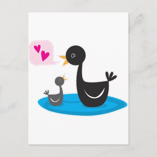 Liebe, dass du Schwan bist Postkarte (Vorderseite)