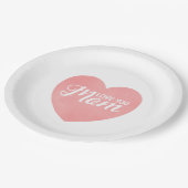 Liebe, dass ihr Mama schreibt, Mutter tagsüber ros Pappteller (Schrägansicht)