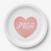 Liebe, dass ihr Mama schreibt, Mutter tagsüber ros Pappteller (Vorderseite)