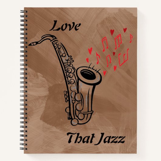Liebe, dass Jazz-Notebook/Journal Notizblock (Vorderseite)