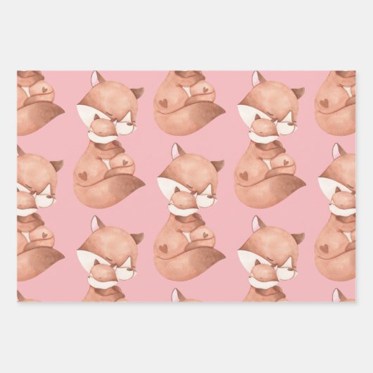 Liebe, dass man immer Fox-Papierblätter umhüllt Geschenkpapier Set (Vorderseite 2)