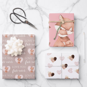 Liebe, dass man immer Fox-Papierblätter umhüllt Geschenkpapier Set