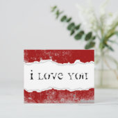 Liebe, dass Sie Papier zerrissen Postkarte (Stehend Vorderseite)
