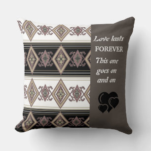 Liebe dauert ewig an Folk Art Design Kissen
