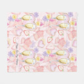 Liebe Day Wasserfarbenherzen und Süßigkeiten Muste Fleecedecke (Vorderseite (Horizontal))