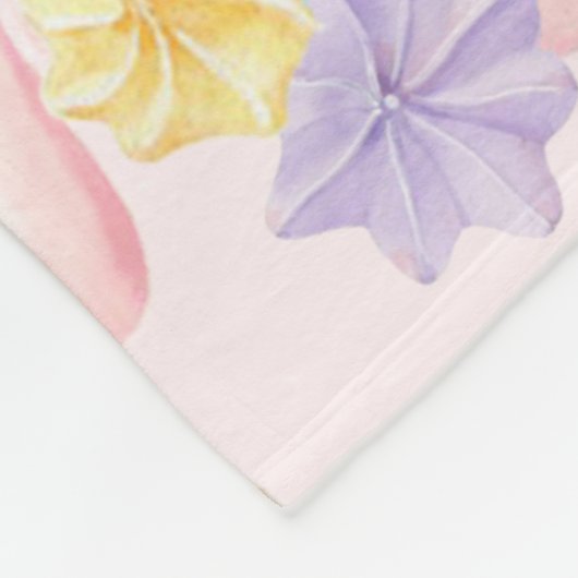 Liebe Day Wasserfarbenherzen und Süßigkeiten Muste Fleecedecke (Ecke)