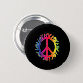 Liebe Deaf Peace Sign Language Handredner Button (Vorne & Hinten)