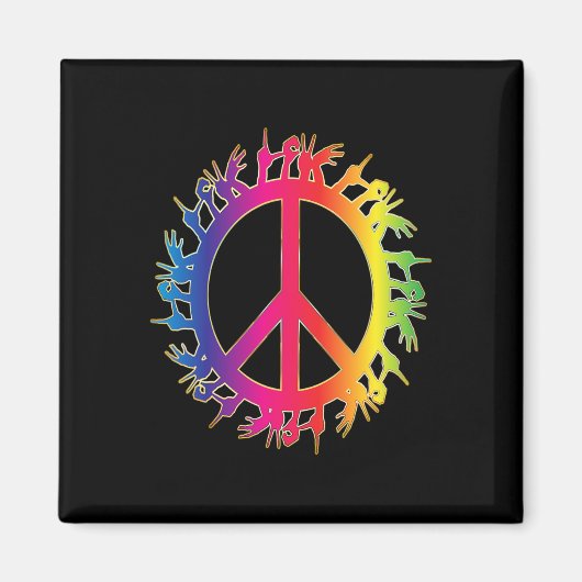 Liebe Deaf Peace Sign Language Handredner Magnet (Vorne)