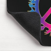 Liebe Deaf Peace Sign Language Handredner Mousepad (Ecke)