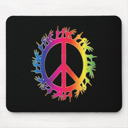 Liebe Deaf Peace Sign Language Handredner Mousepad (Vorne)