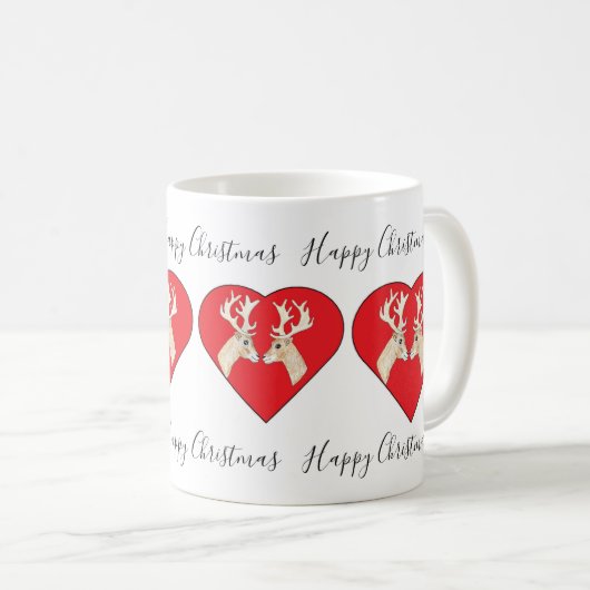 Liebe Deers Weihnachten Kaffeetasse (VorderseiteRechts)