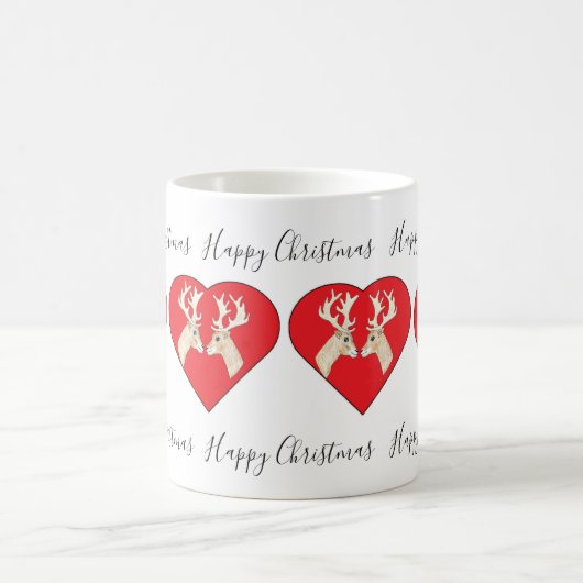 Liebe Deers Weihnachten Kaffeetasse (Mittel)