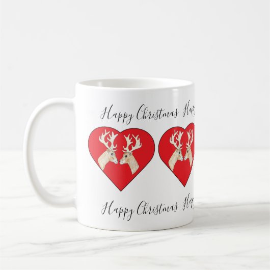 Liebe Deers Weihnachten Kaffeetasse (Links)
