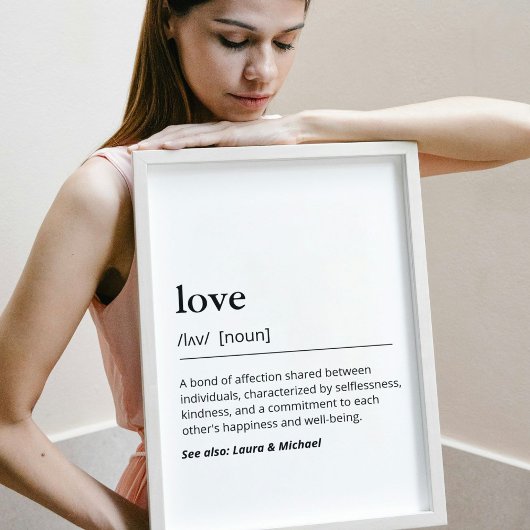 Liebe Definition neu Geeignetes Hochzeitsgeschenk Poster